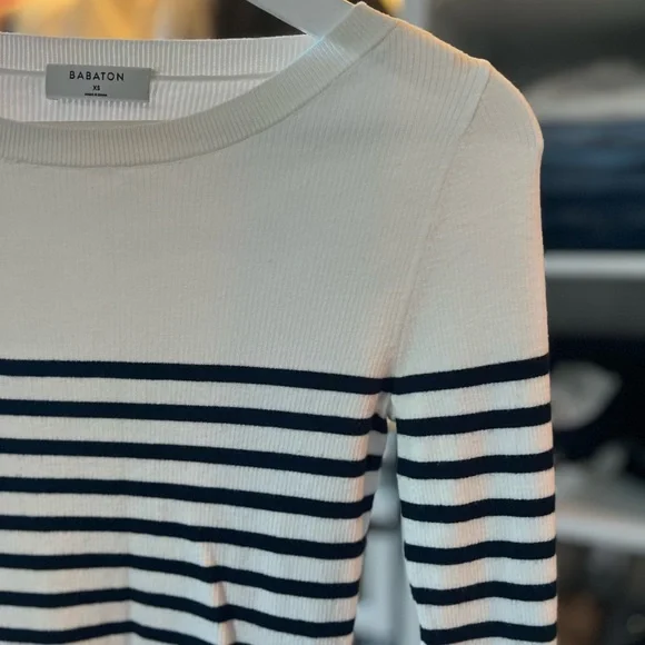 Babaton Cream Ribbed Knit Top - Picture 2 of 5